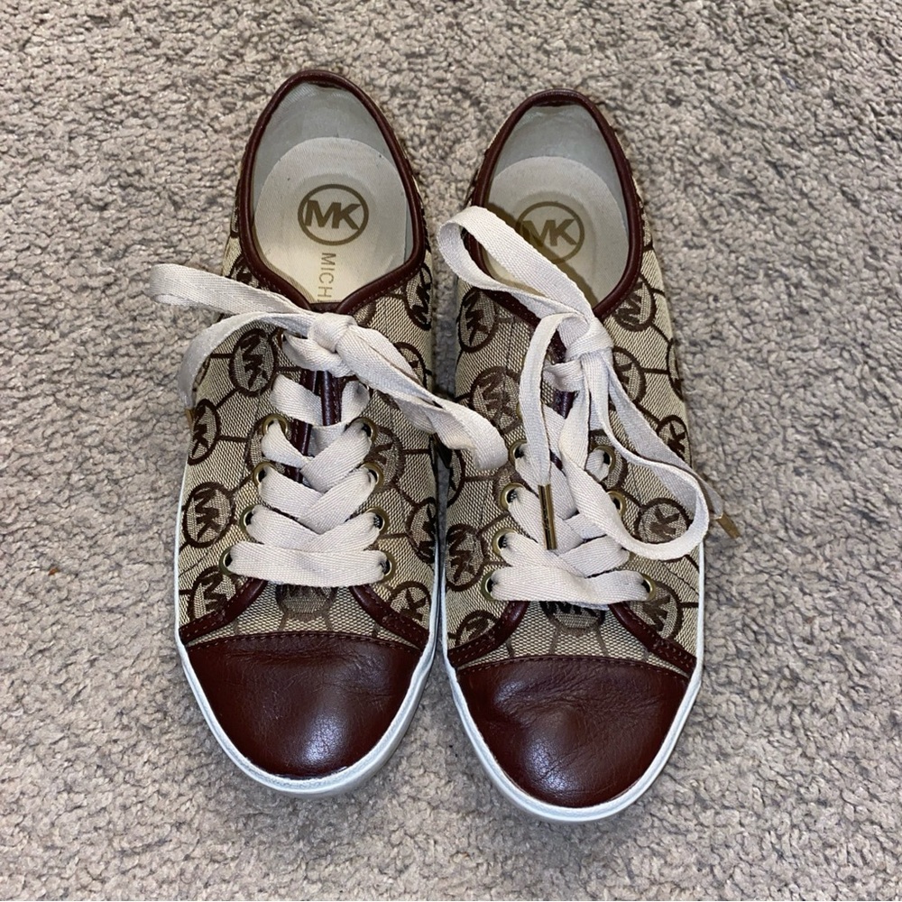 Michael Kors Tan and Brown Sneakers